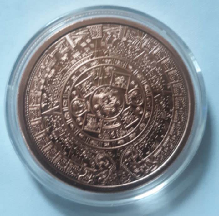 Picture of Aztec Calendar  (1 oz. Copper Round) Coin