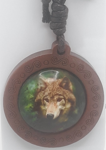 Picture of Wolf Necklace Handmade Rope Chain Pendant Necklaces 