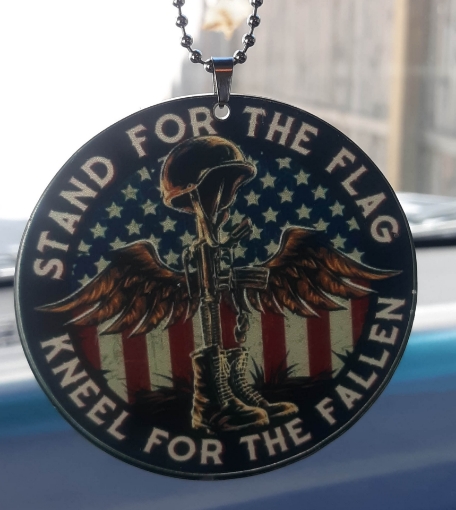 Picture of Stand for the Flag | Kneel for the Fallen | Round Ornament