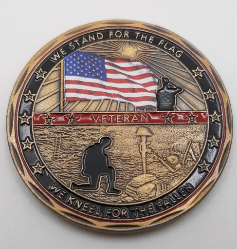 Picture of We Stand for the Flag | We Kneel for the Fallen  (Commemorative Coin)