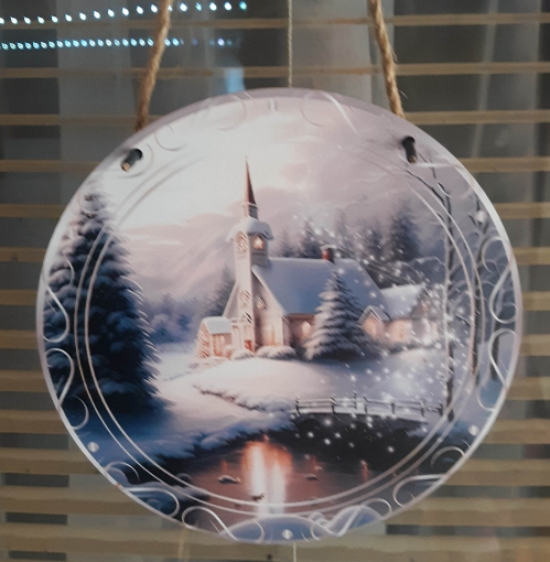 Picture of Church Winter scene Wreath