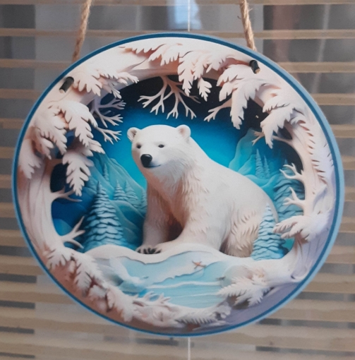 Picture of Polar Bear (Wood Wall Plaque)