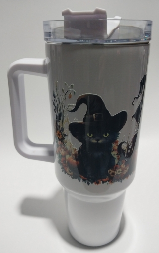 Picture of Cat Black Halloween with Pumpkin