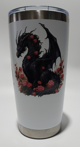 Picture of Dragon Black with Roses