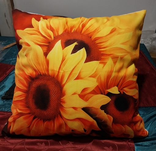 Picture of Sunflower with Orange, Red and Brown