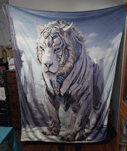 Picture of Snow Mechanical Tiger | Fleece Blanket