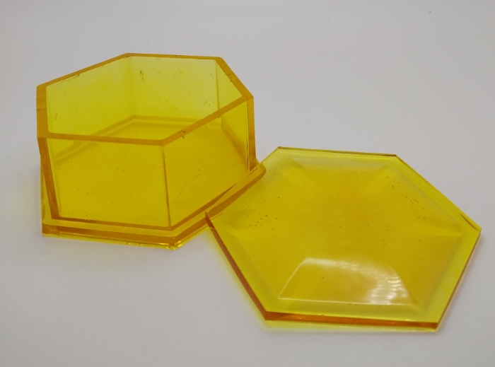 Picture of Hexagon Trinket Box | Golden Yellow