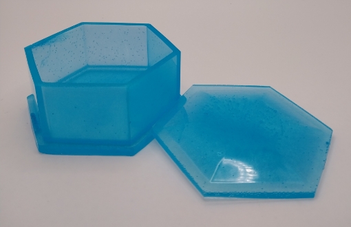 Picture of Hexagon Trinket Box | Metallic Blue