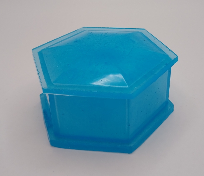 Picture of Hexagon Trinket Box | Metallic Blue