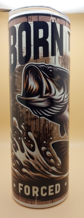 Picture of Born to Fish - Forced to work (Tumbler)