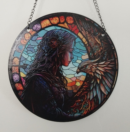 Picture of Lady with Hawk (Suncatcher)