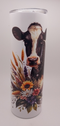 Picture of Cow with Flowers  Tumbler