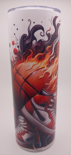 Picture of Basketball on Fire with Sneakers (Tumbler)