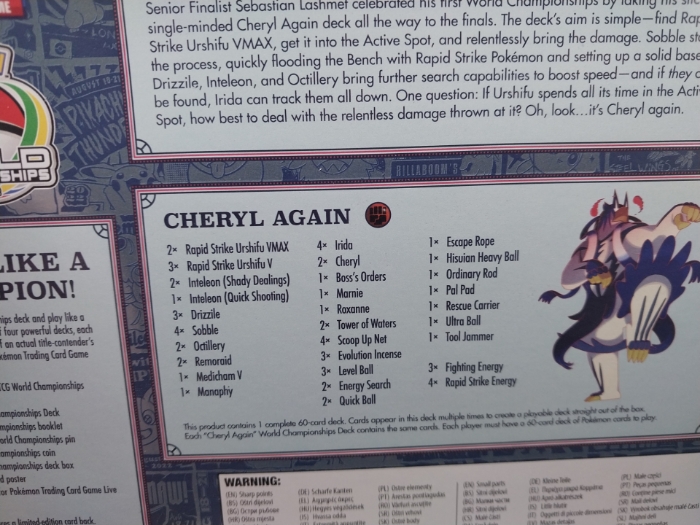 Picture of Pokemon - London 2022 Championship (Cherly Again Deck)