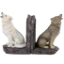 Picture of Wolf Bookends - White & Brown Set